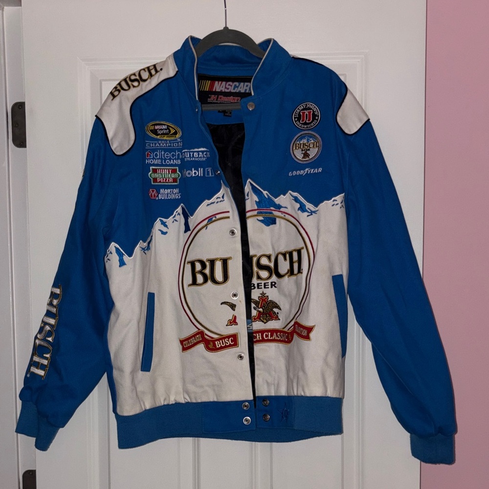 Blue and White Nascar Jacket - Men's
